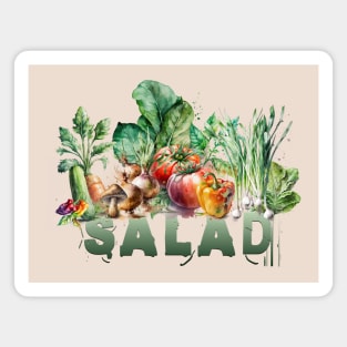 Watercolor Salad Magnet